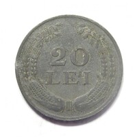 Románia,20 lei 1942 EF cink