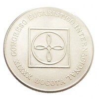 Kolumbia,5 pesos 1968 - 39. Nemzetközi Eucharisztikus Kongresszus aUNC+ nikkel