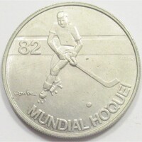 Németország,5 escudos 1982 - Görkorcsolyás hoki VB aUNC nikkel