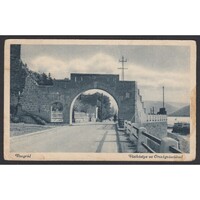 Magyarország,Visegrád - Vízibástya az országzászlóval 1928