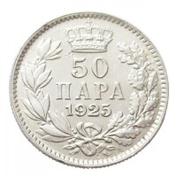 Jugoszlávia,50 para 1925 - Belgium aUNC+ nikkel