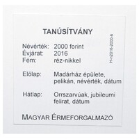 Magyarország,2000 forint 2016 - 150 éves a Budapesti Állatkert - MÉF Certifikáció