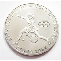 Panama,1 balboa 1988 - Szöul Olimpia - Tenisz UNC nikkel