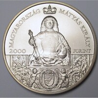 Magyarország,2000 forint 2018 - Mátyás király UNC nikkel