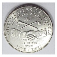USA,5 cents 2004 P - Louisiana aUNC+ nikkel