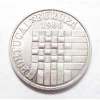 Portugália,25 escudos 1986 - Felvétel az EEC-be aUNC+ nikkel