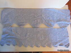 HORGOLT - 2 db - POLCCSÍK - CSIPKE -  KÉZIMUNKA - 72 x 25 cm - 66 x 21 cm - HIBÁTLAN