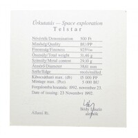 Magyarország,500 forint 1992 BU - Telstar - Certifikáció