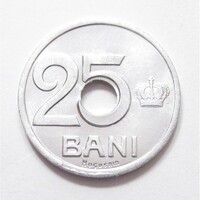 Románia,25 bani 1921 aUNC+ aluminium
