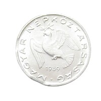 Magyarország,10 fillér 1989 - Többszörösen kicsípett lapka - VERDEHIBÁS EF+ aluminium