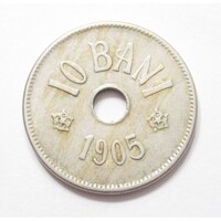 Románia,10 bani 1905 EF+ nikkel
