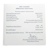 Magyarország,2000 forint 1999 - Millennium - Certifikáció