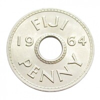 Fiji,1 penny 1964 aUNC+ nikkel