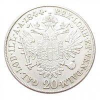 Ausztria,V. Ferdinánd 20 krajcár 1844 A EF+ ezüst 6.68g835