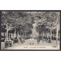 France, Nancy - Pépinière Park - Avenue with Soldiers 1915