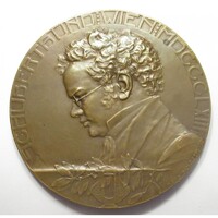 Ausztria,Hans Schaefer: A Bécsi Schubertbund megalakítására 1863 EF+ bronz 118g70mm