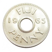 Fiji,1 penny 1965 aUNC+ nikkel