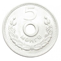 Mongólia,5 mongo 1959 EF+ aluminium