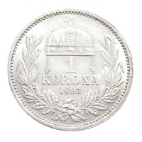 Magyarország,1 korona 1893 EF+ ezüst 5g835