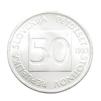 Szlovénia,50 stotinov 1993 aUNC+ aluminium