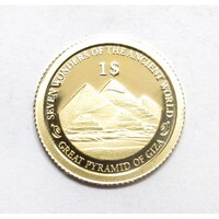 Salamon-szigetek,1 dollar 2013 - Gízai Nagy Piramisok UNC arany 0.50g585