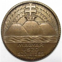 Magyarország,Greff Lajos: Magyar Úszó Szövetség 1907 EF+ bronz 28.87g40mm