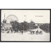 Austria, Vienna II - Prater-Hauptallee Avenue with Ferris Wheel 1912
