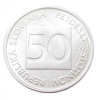 Szlovénia,50 stotinov 1993 aUNC+ aluminium