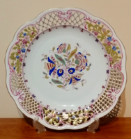 Ritka - Herendi MHG mintás áttört falitányér - 34 cm