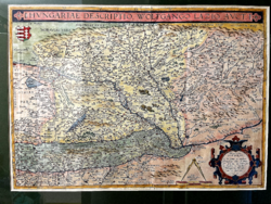 1573-as Ortelius Wolfgang Lazius Lázi Farkas antik Magyarország térkép Hungariae Descriptio eredeti