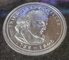 Friedrich Schiller – MS 70 Ezüst Emlékérem