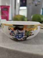 Herendi Viktória mintás porcelán tálka / kínáló – 7.5 cm