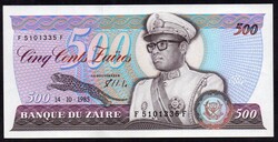Zaire 500 zaires UNC 1985