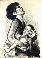 Ék Sándor (1902–1975) ANYA GYERMEKÉVEL (Sirató / Memento)