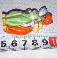 Antik Keramos Wien miniatűr figura - Török pár (1920 körül)
