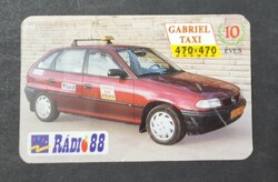 Gabriel Taxi 10 éves Szeged kártyanaptár 1998