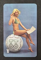 Totó-Lottó női akt erotikus kártyanaptár 1978