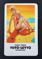 Totó-Lottó Bíró Ica női erotikus kártyanaptár 1982