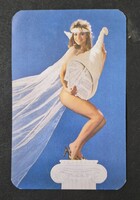 Lottó női akt erotikus kártyanaptár 1985