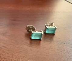 Paraiba kvarc 925 ezüst fülbevaló