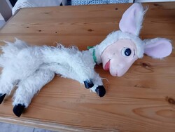 Régi báb, bárányka, 36 cm