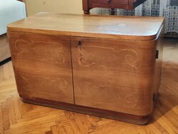 Különleges Art Deco alacsony komód / TV-állvány az 1930-as évekből
