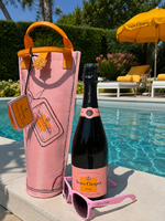 CHAMPAGNE CLUB - Veuve Clicquot Rosé pezsgőhordozó szett Rosé pezsgővel és party napszemüveggel