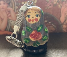 Matrjoska baba kulcstartó
