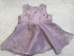 HÍMZETT - GYEREKRUHA - SELYEM - ORGANZA - hossz - 38 cm - váll - 18 cm - HIBÁTLAN