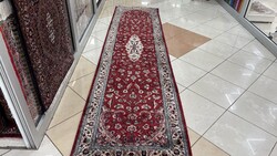 4454 Pakisztáni Kashan kézi gyapjú perzsa futó szőnyeg 80X325CM