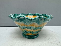 Iparművészeti kerámia tál,  7 cm X 12,5 cm
