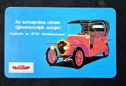 ÁFOR benzinkút kártyanaptár 1985
