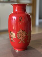 Beijing 2008 hivatalos olimpiai porcelán váza – eredeti, sorszámozott, címkével