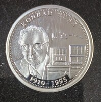 Konrad Zuse – MS 70 Ezüst Emlékérem